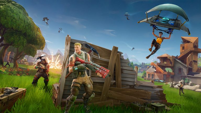Rondvliegen met een Jetpack na update v4.2 voor Fortnite