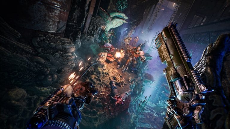 Necromunda: Hired Gun lijkt als een mix tussen Cyberpunk 2077 en Wolfenstein in de nieuwe gameplay trailer