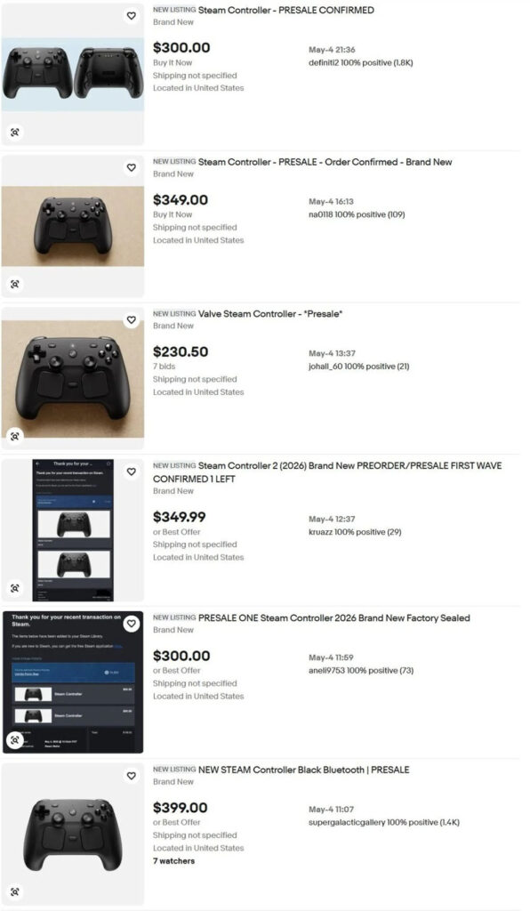 Scalpers Steam-controller